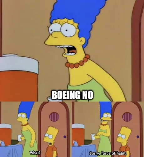 Not a Boeing plane crash - meme