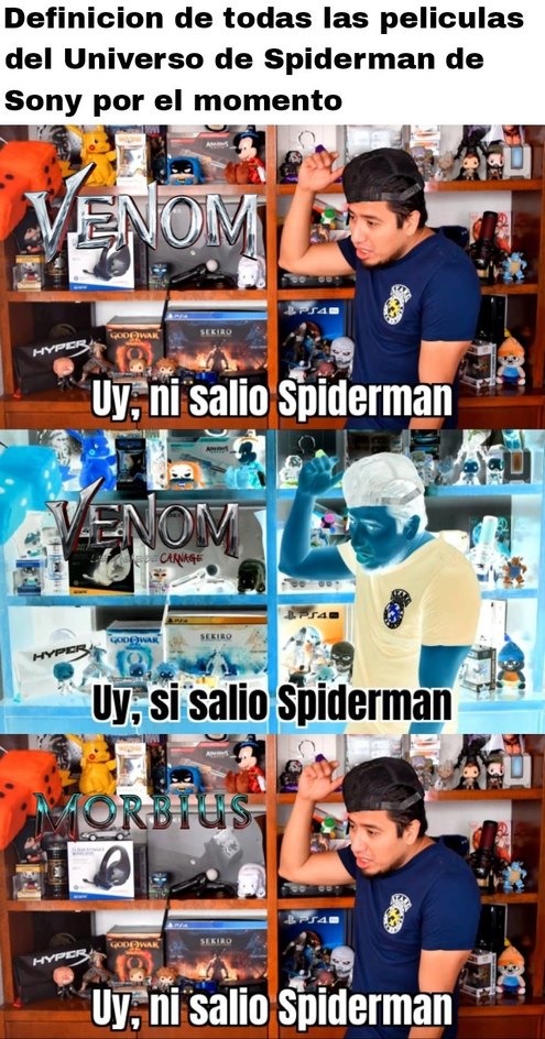 Se llama universo de Spiderman y solo aparecio en una peli y es super corto - meme