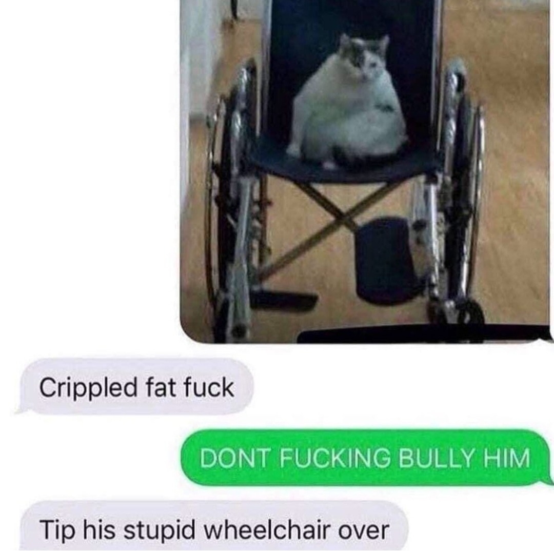 Crippled fat fuck meme