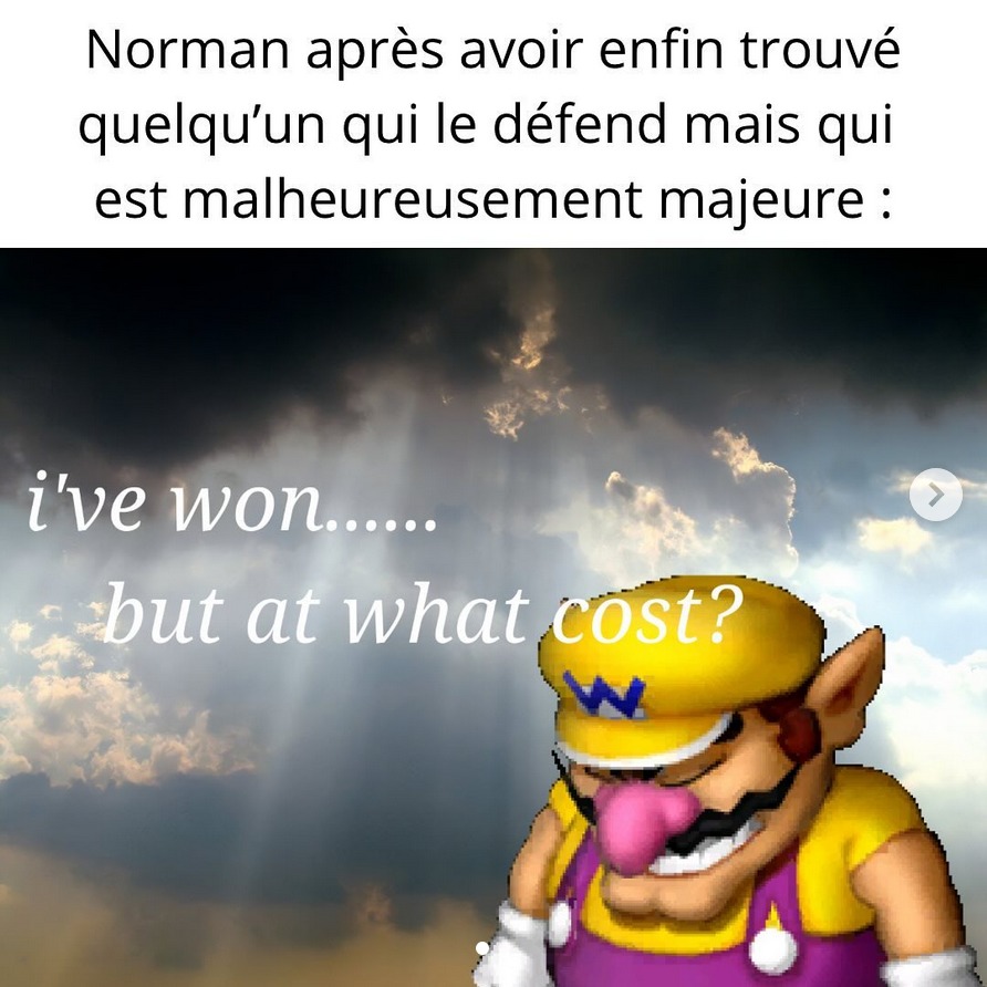 "Norman assieds-toi faut qu'j'te parle" - meme