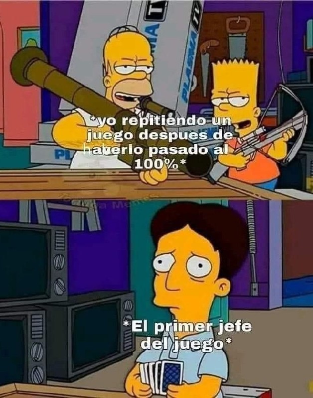 yo repitiendo un juego que ya pasé al 100% solo pa pelear otra vez con el primer jefe - meme