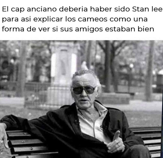 El capitan américa anciano debería haber sido Stan Lee - meme