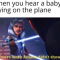 Baby crying on the plane