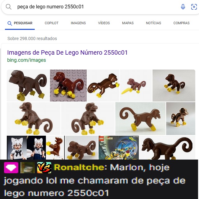 peça de lego numero 2550c01 - meme