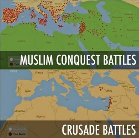 Crusade have veen so terrible other religions never do such horrible thing - meme