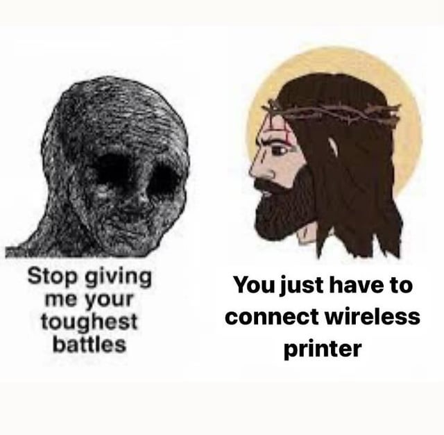 Cursed wireless printer - meme
