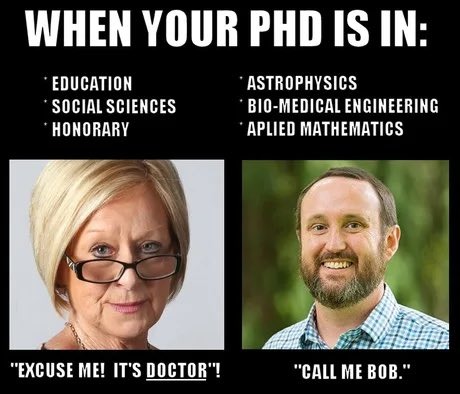 But in Germany you're just Herr Professor Doktor - meme