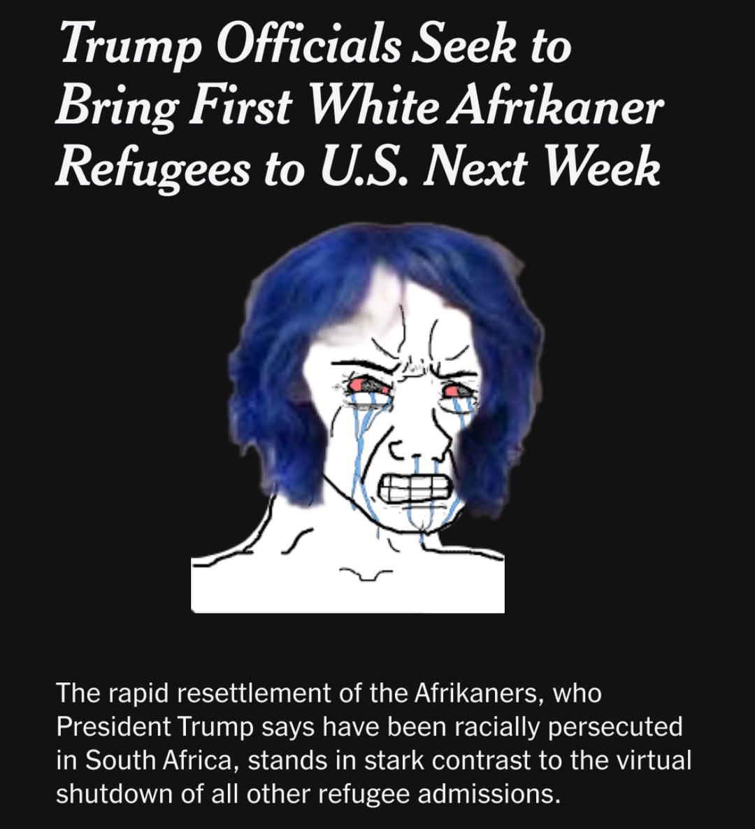 ﻿Trump Officials Seek to First White Afrikaner Refugees to US. Next Week The rapid resettlement of the Afrikaners, who President Trump says have been racially persecuted in South Africa, stands in stark contrast to the virtual shutdown of all other refugee admissions. Bring