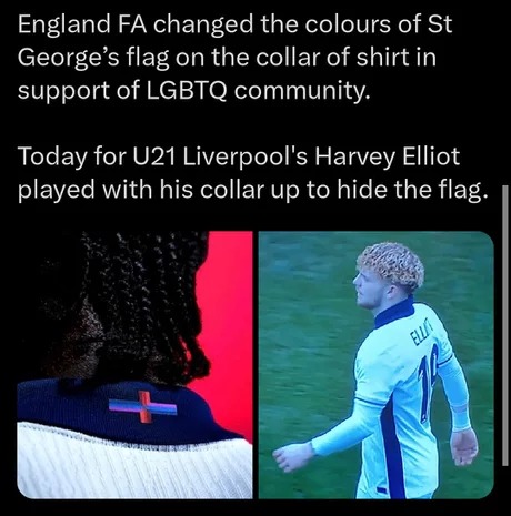 Liverpool's Harrvey Elliot LGBTQ flag - meme