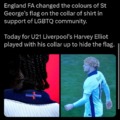 Liverpool's Harrvey Elliot LGBTQ flag