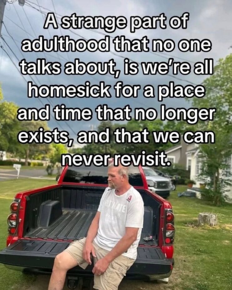 Nobody warns you adulthood comes with time travel grief - meme