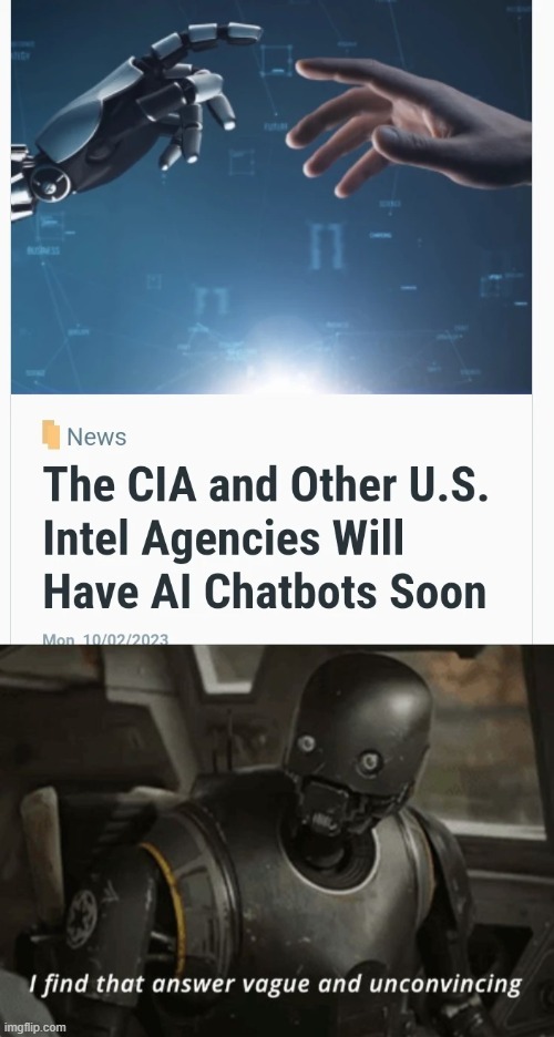 CIA will have AI chatbots - meme