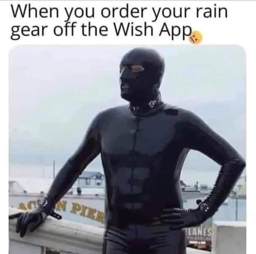 rain gear - meme