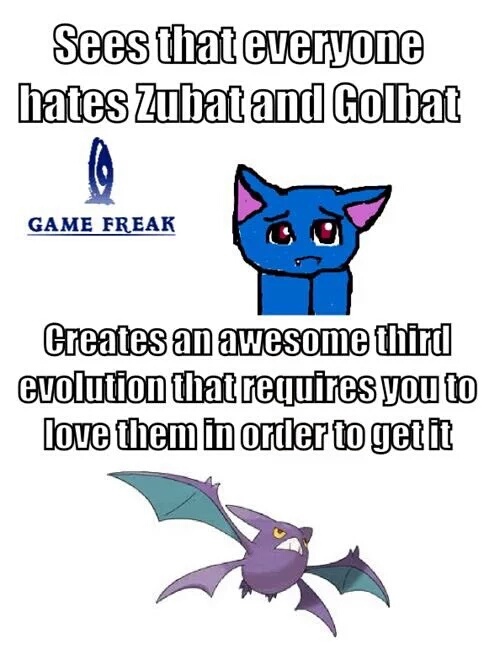 Game Freak helping Zubat - meme