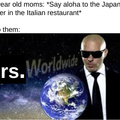 I tried to put a girl's wig on Mr. Worldwide but I couldn't find one