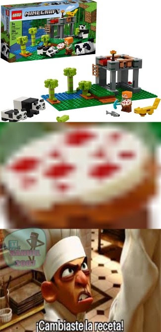El pastel de minecraft en lego es circulo XD - meme