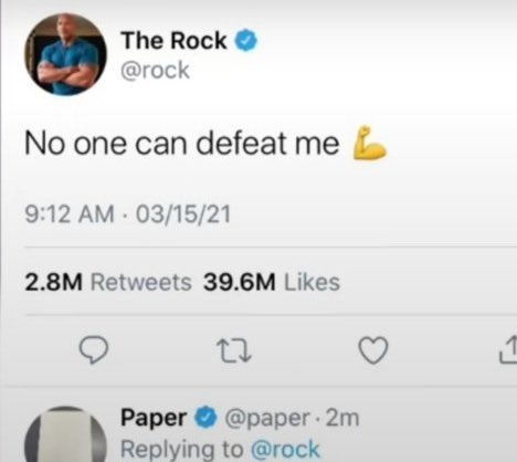The rock meme: No one can defeat me