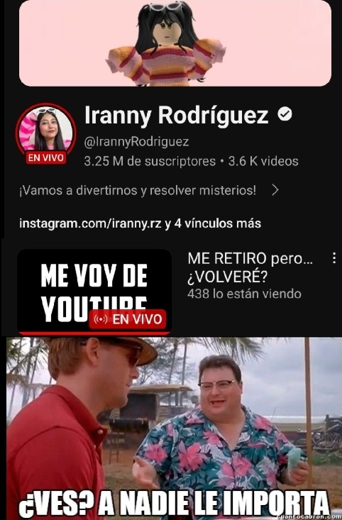 A nadie le importa iranny - meme