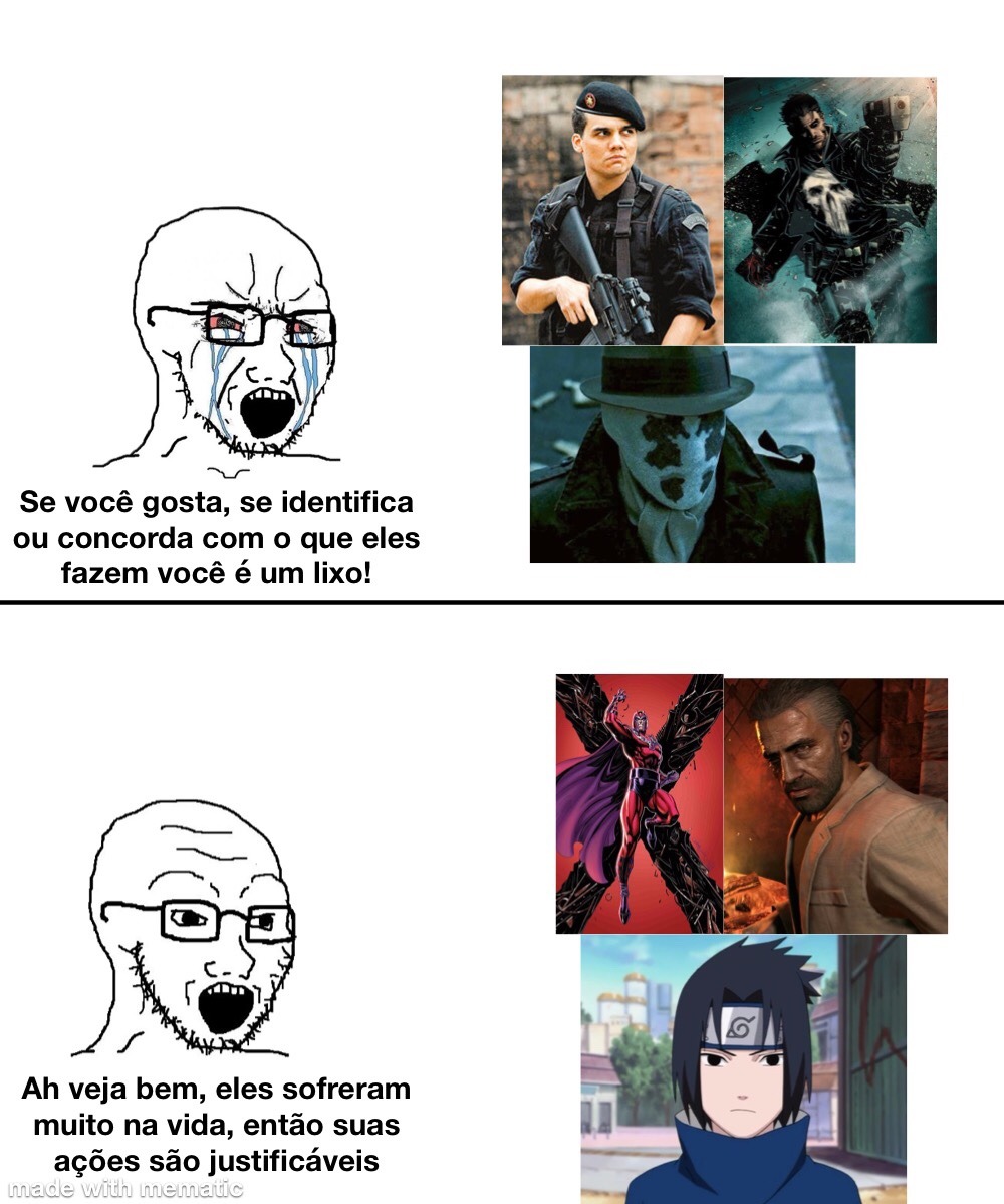 woke defendendo vilões be like - meme