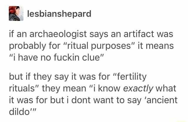 Poor archaeologists - meme