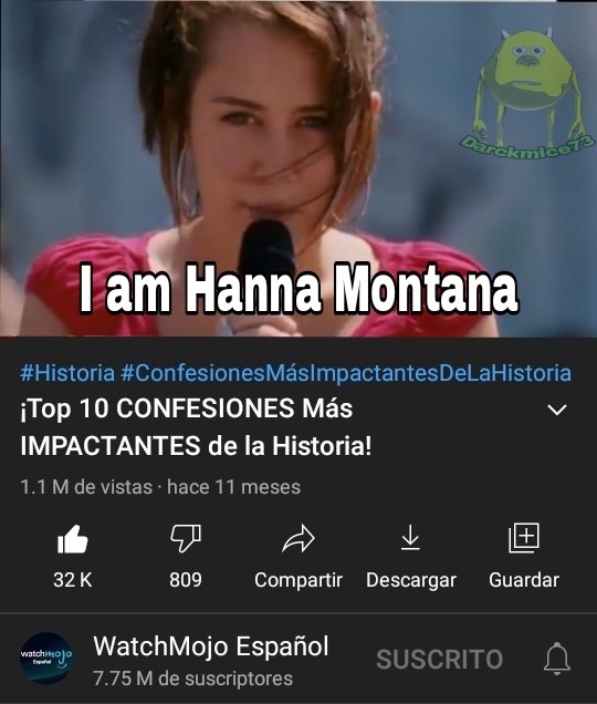 I am Hanna Montana - meme