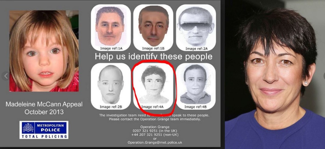 Did Ghislaine Maxwell help Kidnap Madeleine McCann? Remember John and Tony Podesta sketch ?? Been posting these, but they don't pass mod - meme