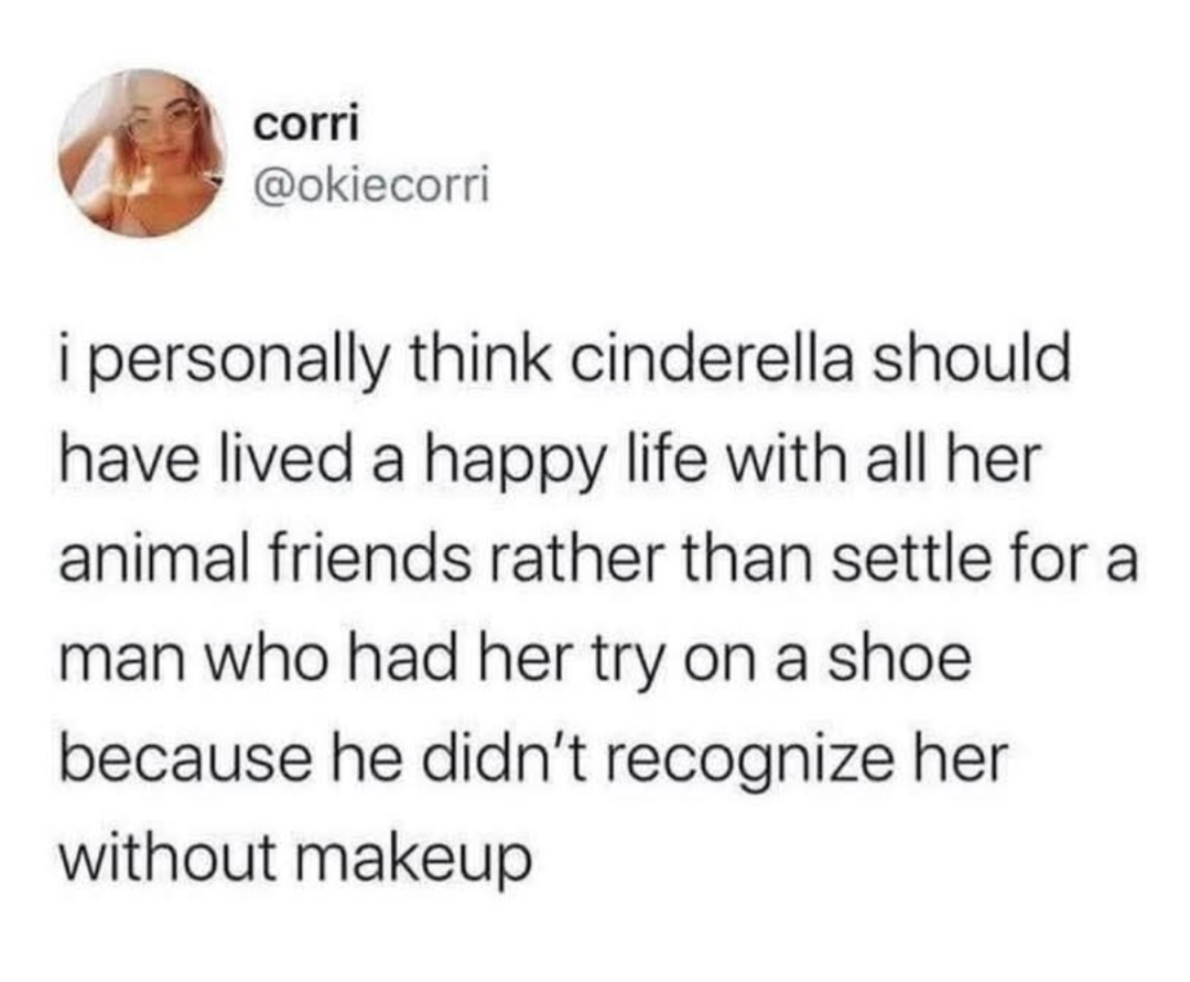 Wiping boogers on Cinderella - meme