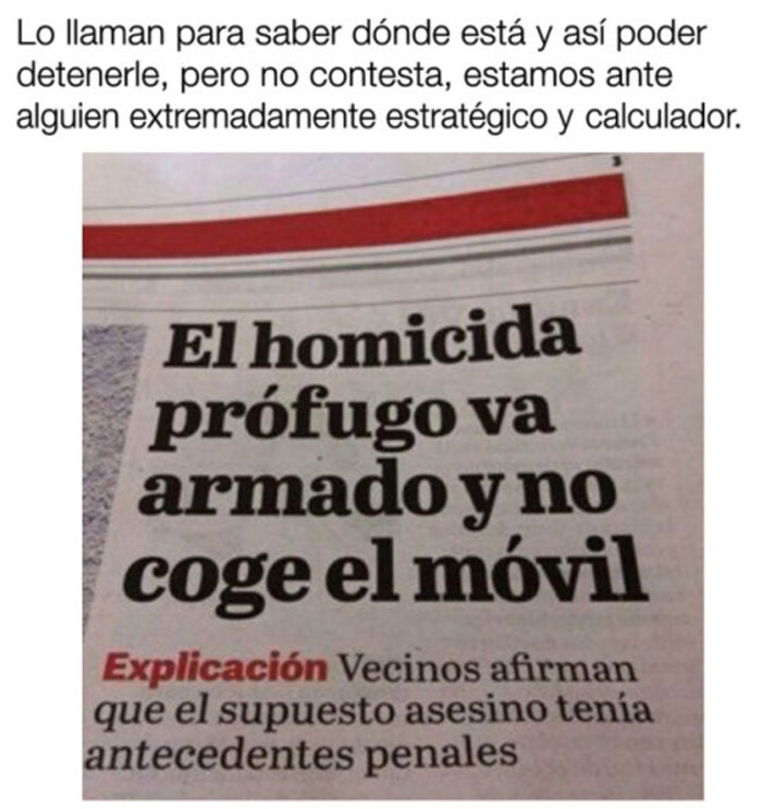 El asesino no contesta el móvil, estrategia nivel Thanos - meme