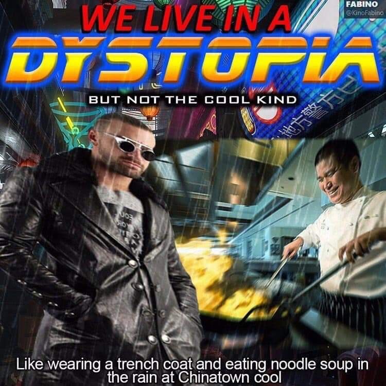 Not even a cool dystopia - meme