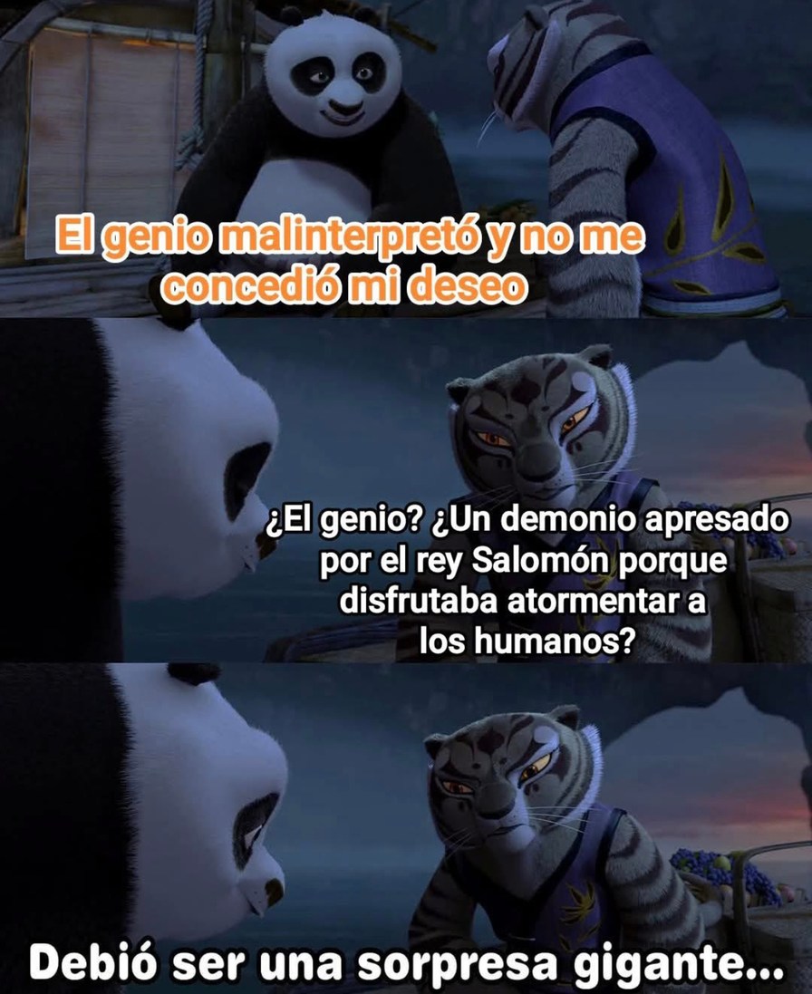 cuando te enteras que el genio era un demonio castigado - meme