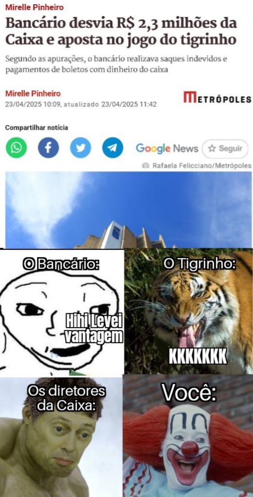 A Caixa não é uma das estatais mais odiada atoa, olha isso... - meme
