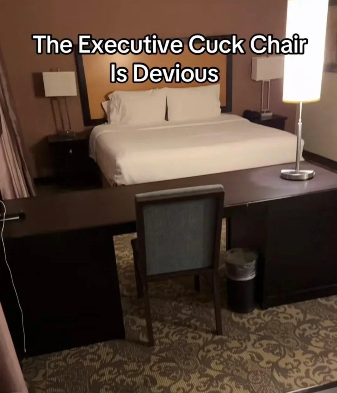 This chair saw too much. Executive Cuck level unlocked - meme