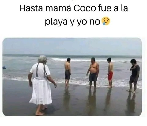 Mama coco fue a la playa - meme