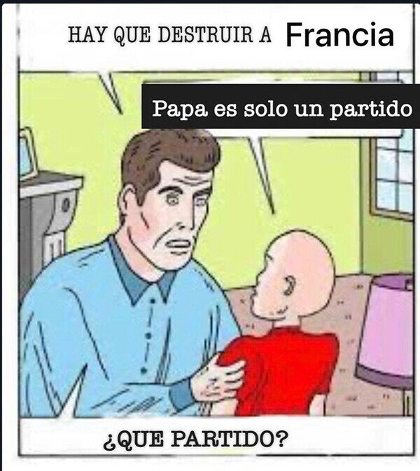 Españoles cuando España españea Francia - meme