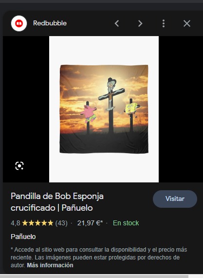 pandilla de bob esponja crucificado // Pañuelo - meme