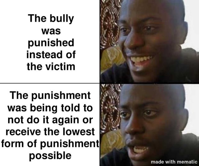 Bullying punishment - meme