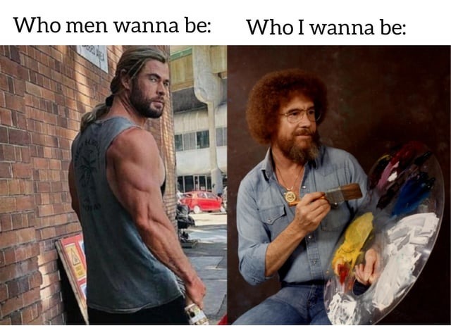 Bob Ross goals - meme