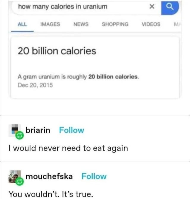 uranium diet confirmed - meme