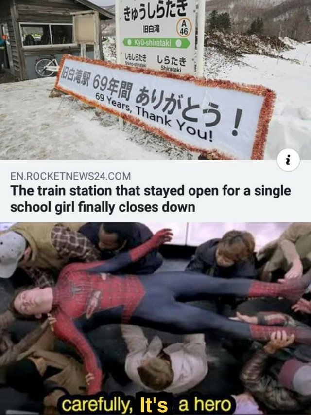 The train station that stayed open for a single school girl finally closes down - meme