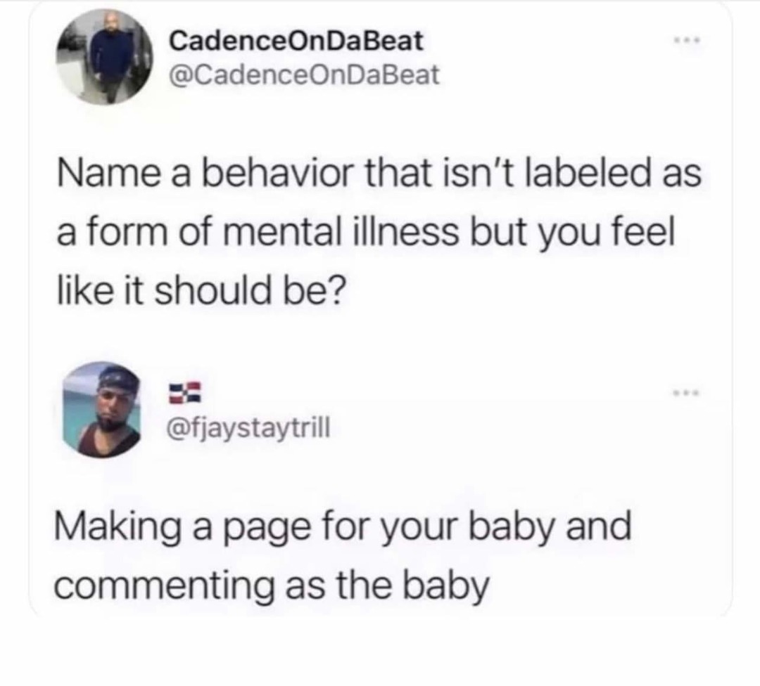 funny answer to a question about a form of mental illness