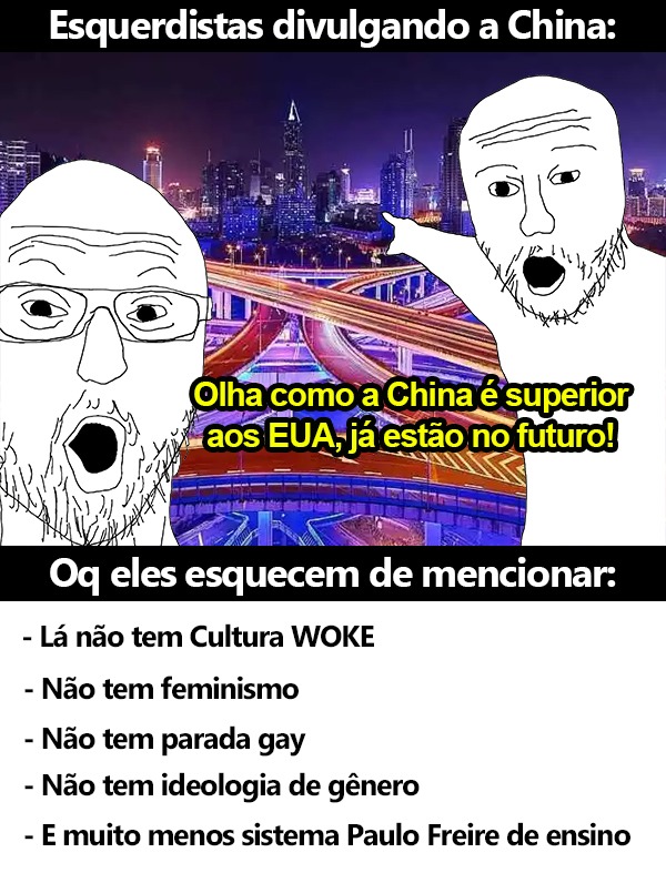 Ou seja, não tem nada que atrase ou afunde o país impedindo eles de crescerem - meme
