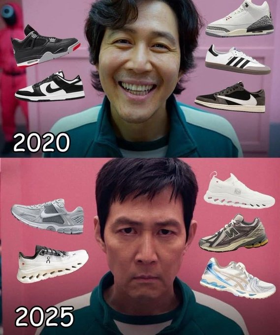 Zapatillas de hace 5 años vs las de ahora (son feisimas) - meme