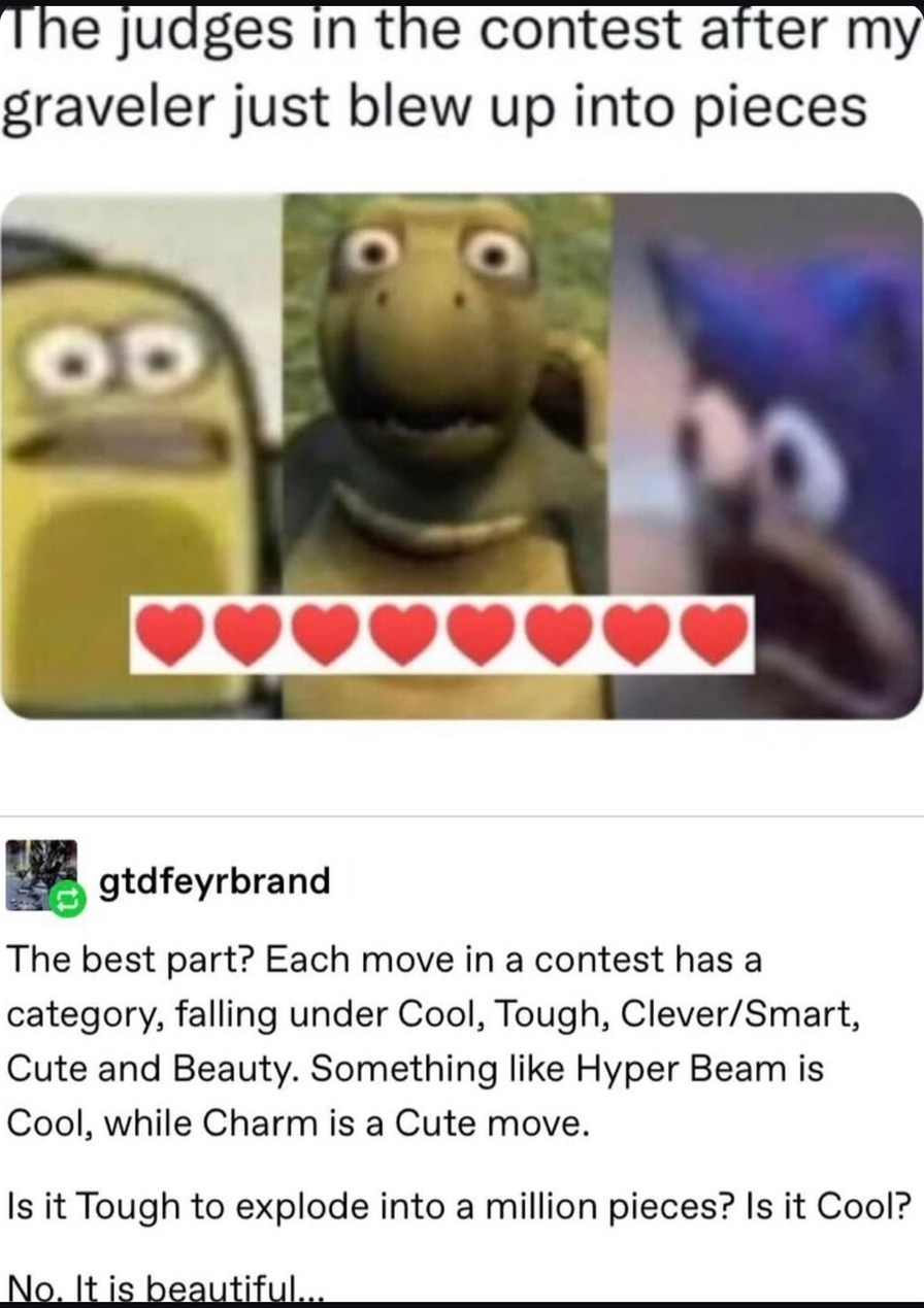 Graveler exploded, judges called it beautiful - meme