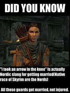 If All dem skyrim gaurds are married, where the hell are their wives??? - meme
