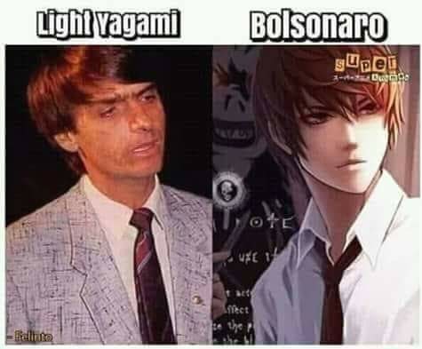 Light Yagami parece muito o Bolsonaro, né não?  - meme