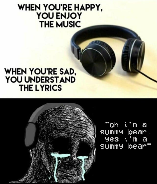 Those lyrics sure are deep - meme