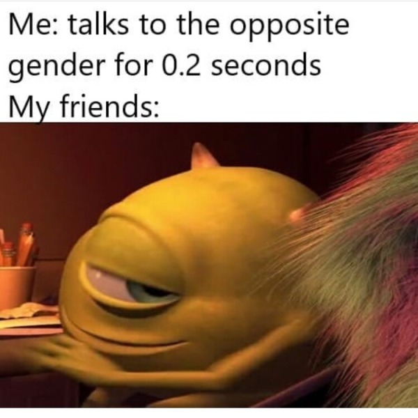 Talking to the opposite gender - meme