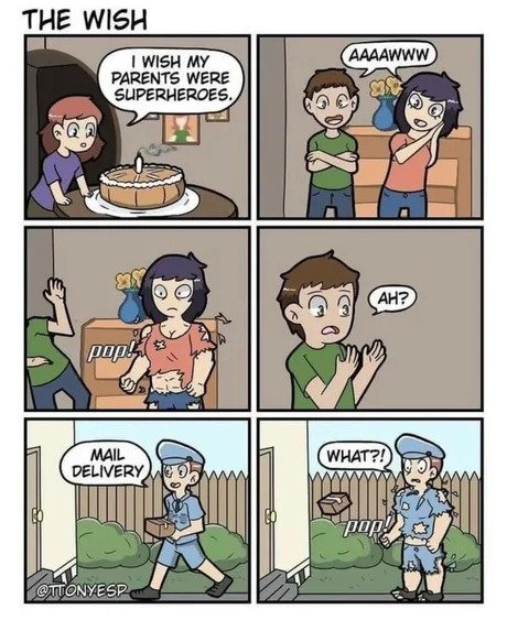 Parents superheroes - meme