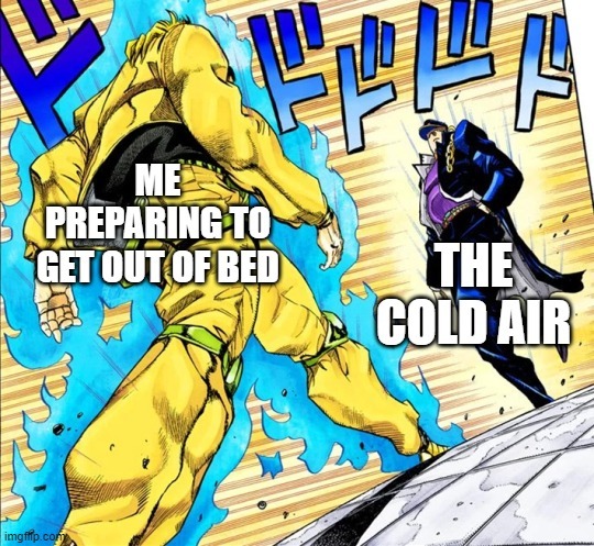 Getting out of bed - meme