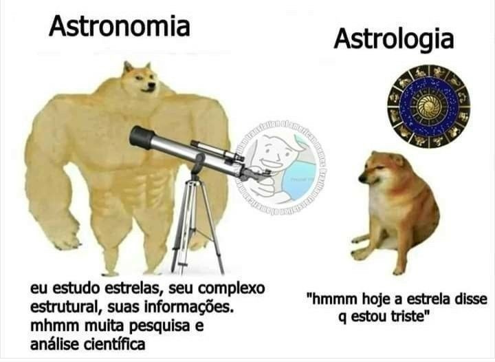 Astrologia vs Astronomia - meme